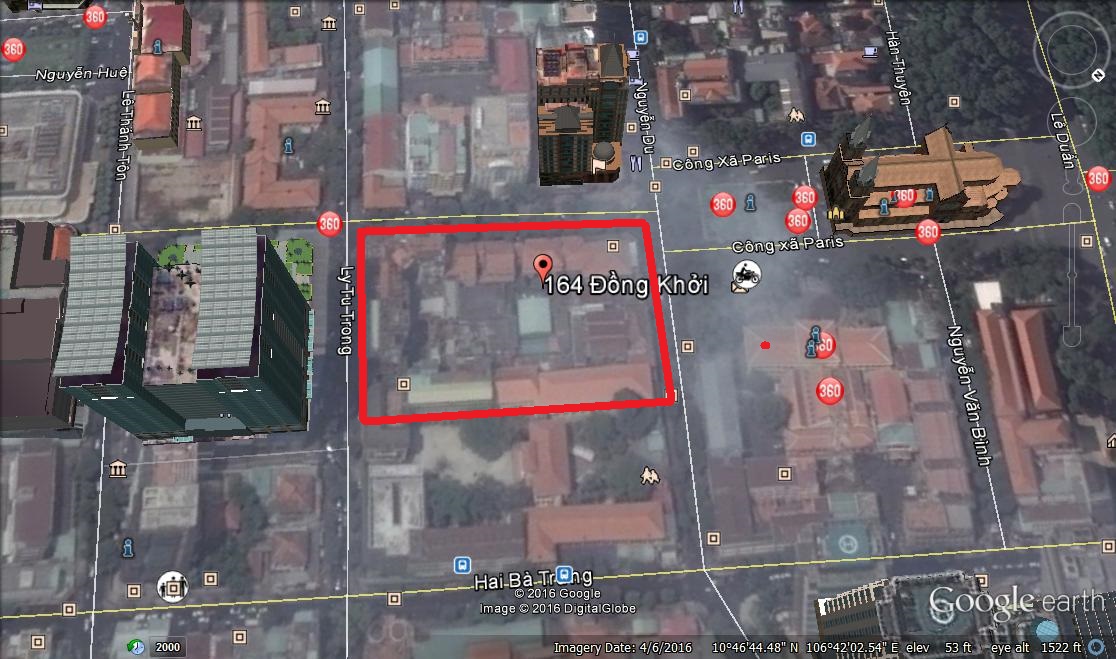 Dự án 164 Đồng Khởi, phường Bến Nghé, quận 1 với gần 9.800 m2 | 2dhHoldings