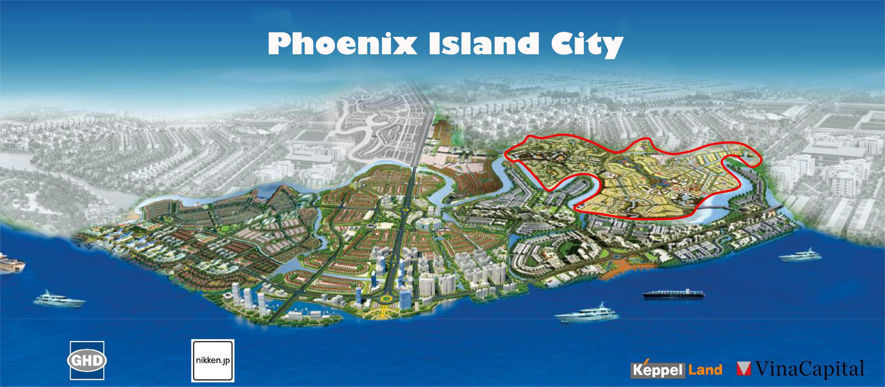 Dự án Khu Đô thị  Phoenix Island 286ha tại Cù lao Phước Hưng xã Tam Phước, Tp Biên Hoà Đồng Nai
