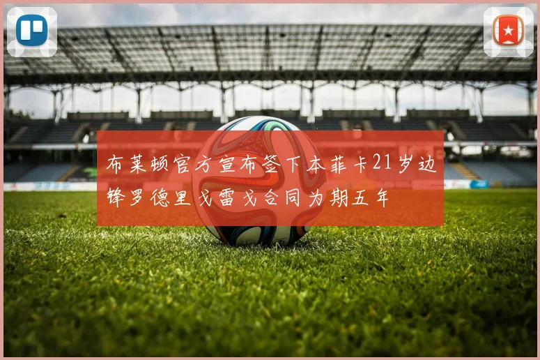 布莱顿官方宣布签下本菲卡21岁边锋罗德里戈雷戈合同为期五年